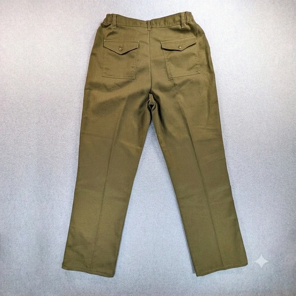 Vintage Boy Scouts of America Olive Green Cargo Pants Mens 36 Straight Leg Twill